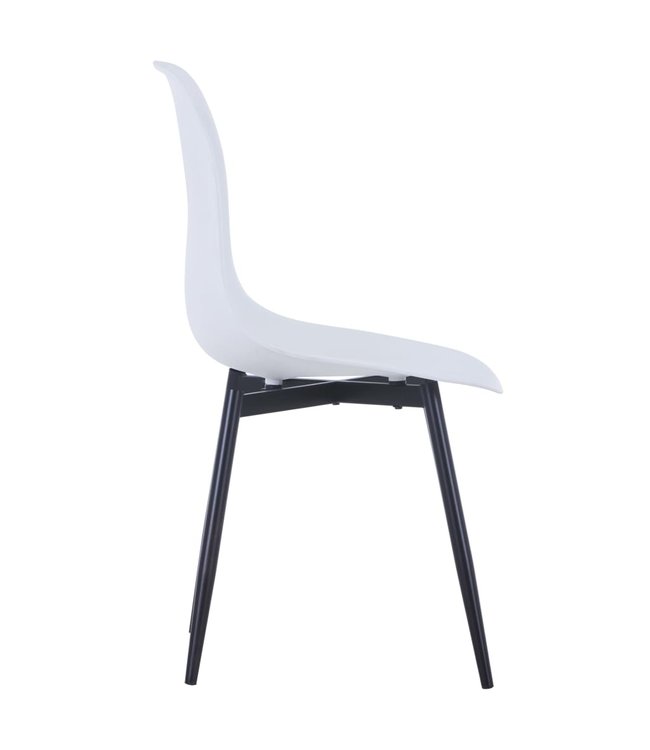 Eetkamerstoelen 4 st PP wit