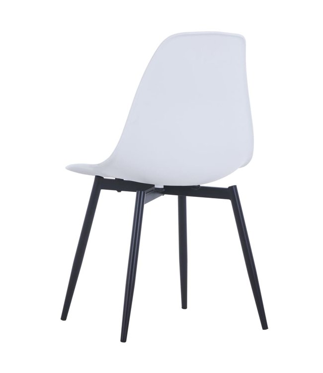 Eetkamerstoelen 4 st PP wit
