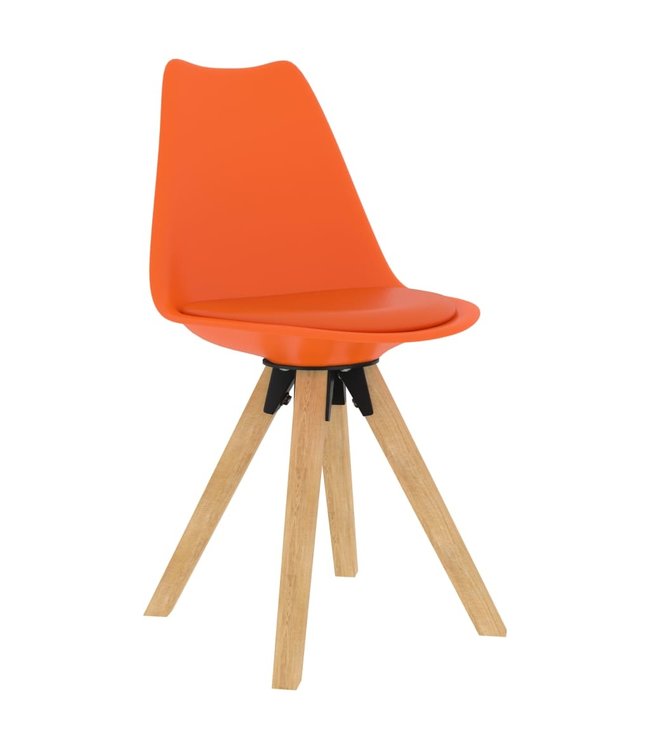 Eetkamerstoelen 2 st oranje
