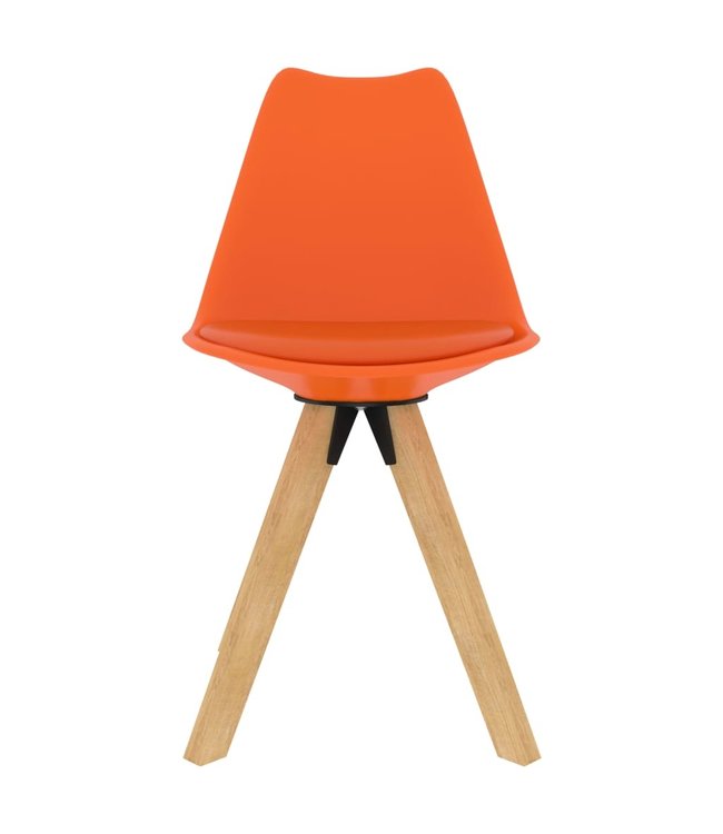 Eetkamerstoelen 2 st oranje