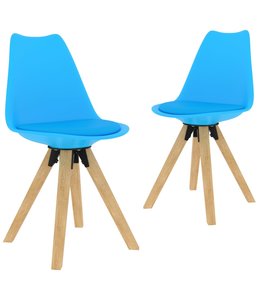 Eetkamerstoelen 2 st blauw