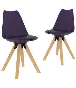 Eetkamerstoelen 2 st lila