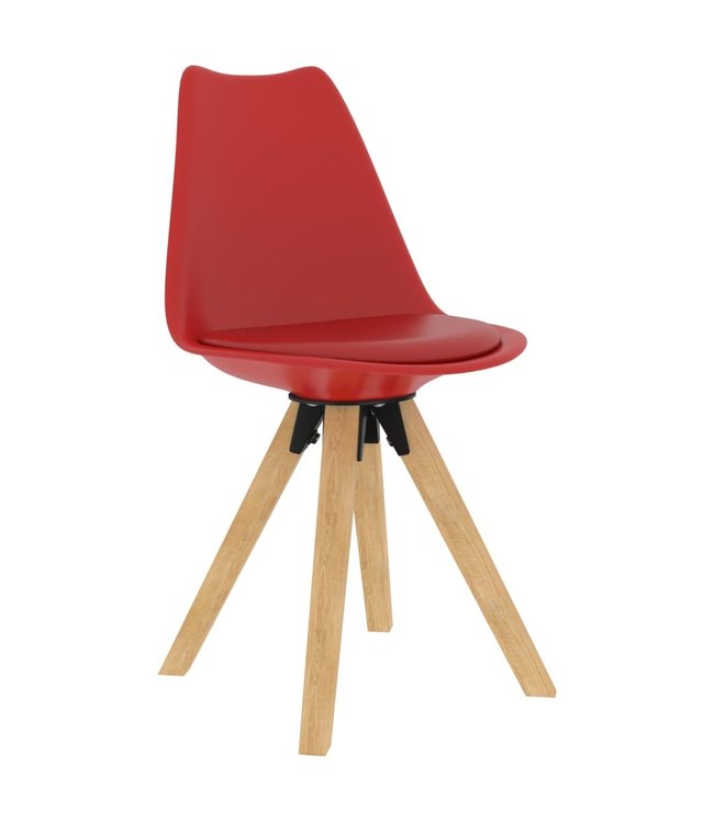 Eetkamerstoelen 4 st rood
