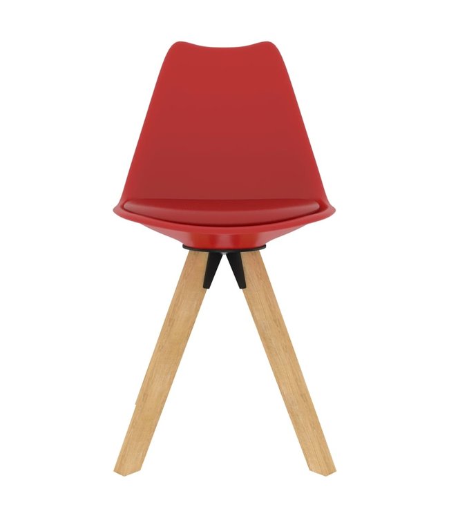 Eetkamerstoelen 4 st rood