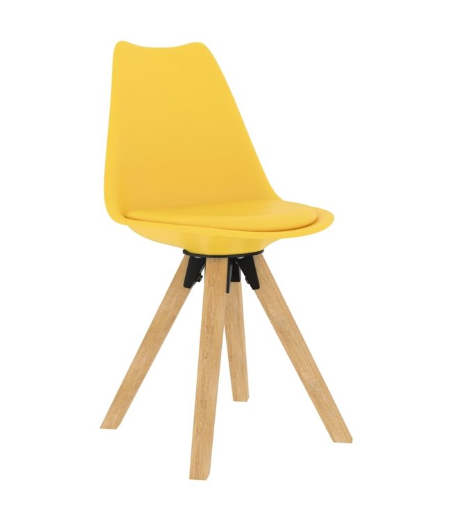 Eetkamerstoelen 4 st geel