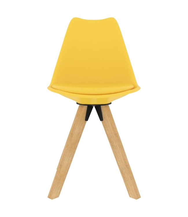 Eetkamerstoelen 2 st geel