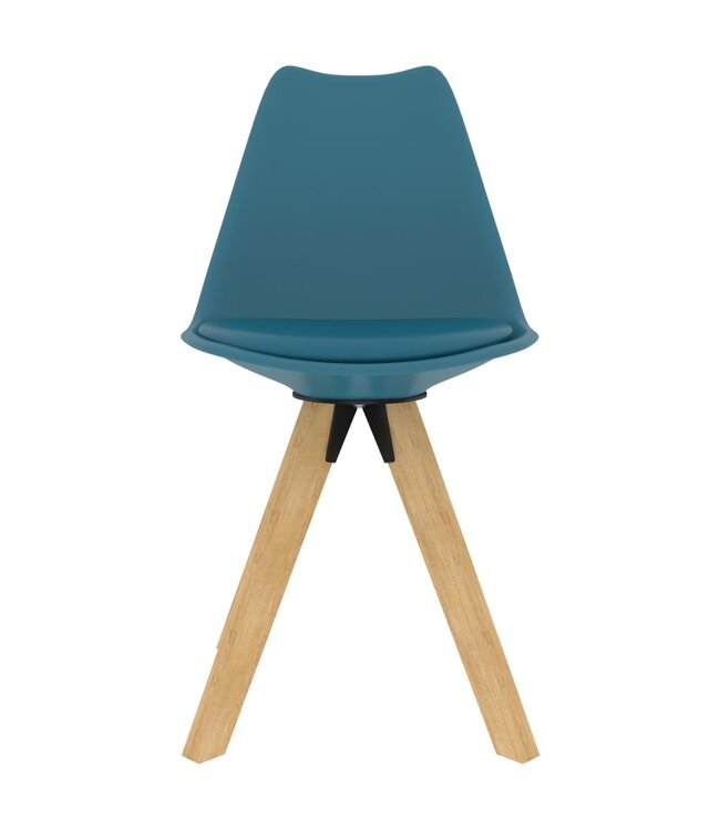 Eetkamerstoelen 4 st turquoise