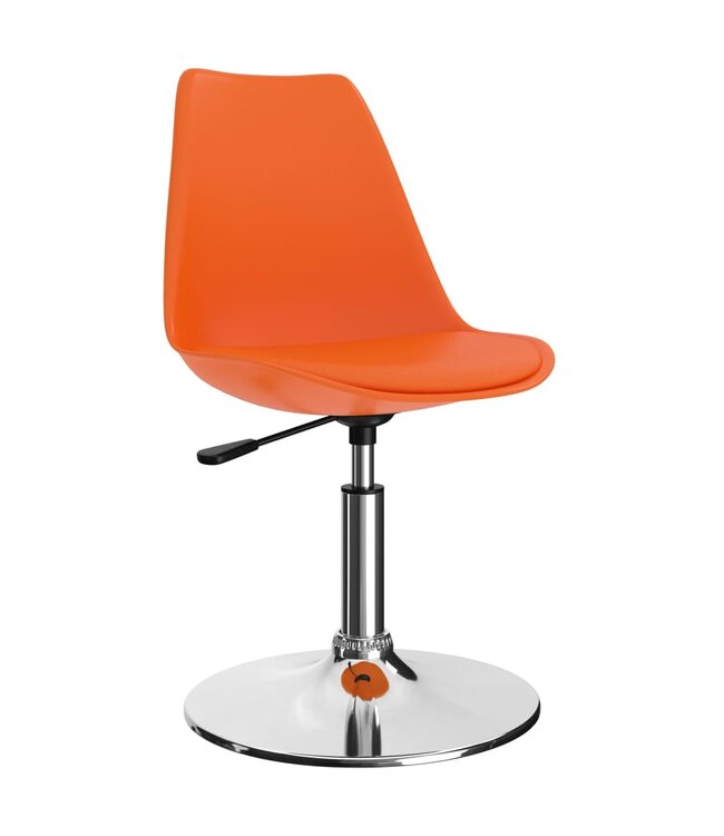 Eetkamerstoelen draaibaar 2 st kunstleer oranje