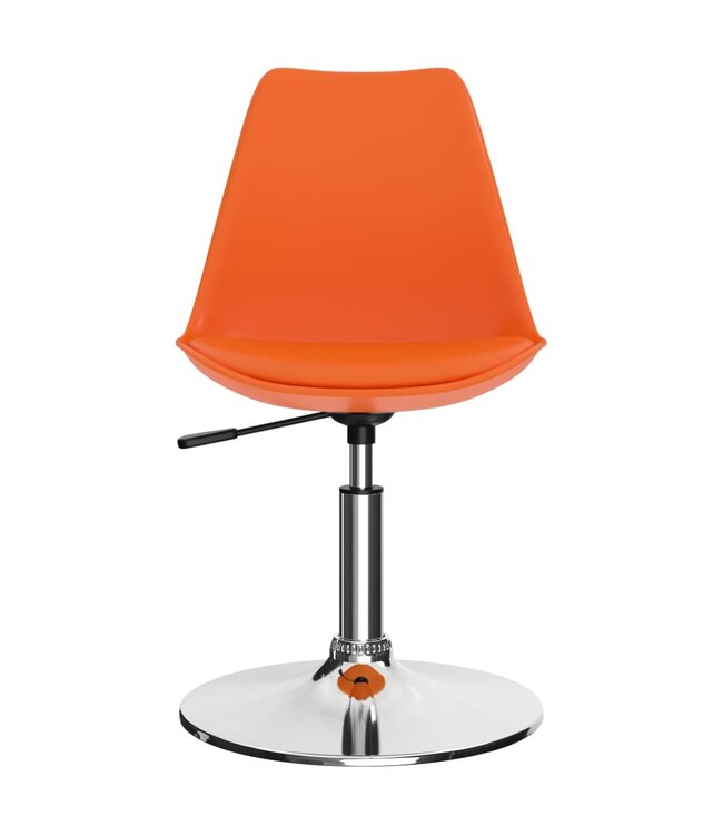 Eetkamerstoelen draaibaar 2 st kunstleer oranje