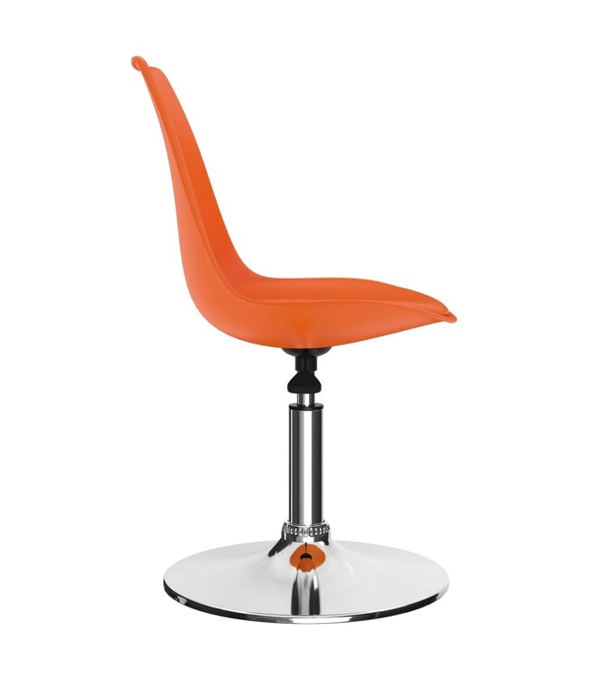 Eetkamerstoelen draaibaar 2 st kunstleer oranje