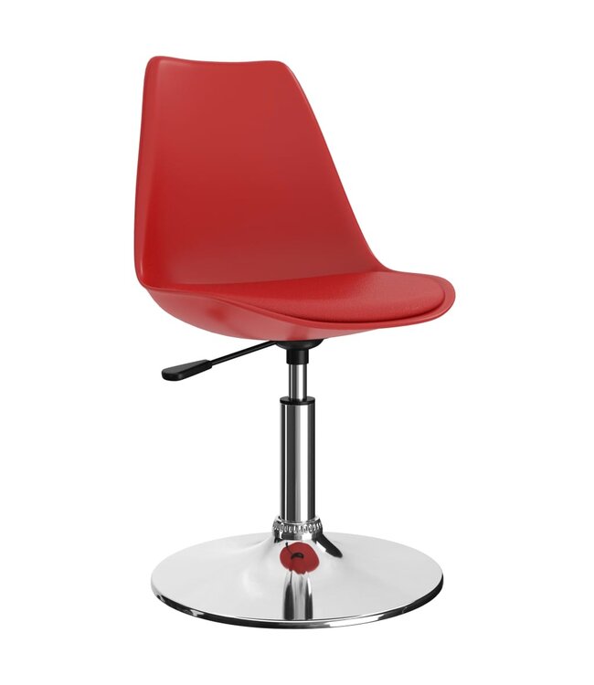 Eetkamerstoelen draaibaar 4 st kunstleer rood