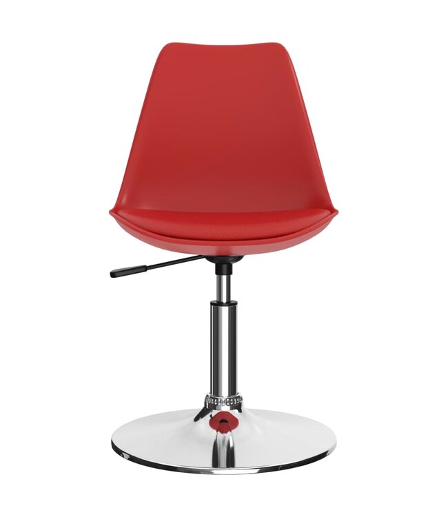 Eetkamerstoelen draaibaar 4 st kunstleer rood