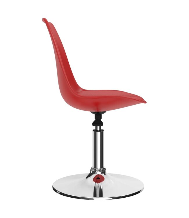 Eetkamerstoelen draaibaar 4 st kunstleer rood