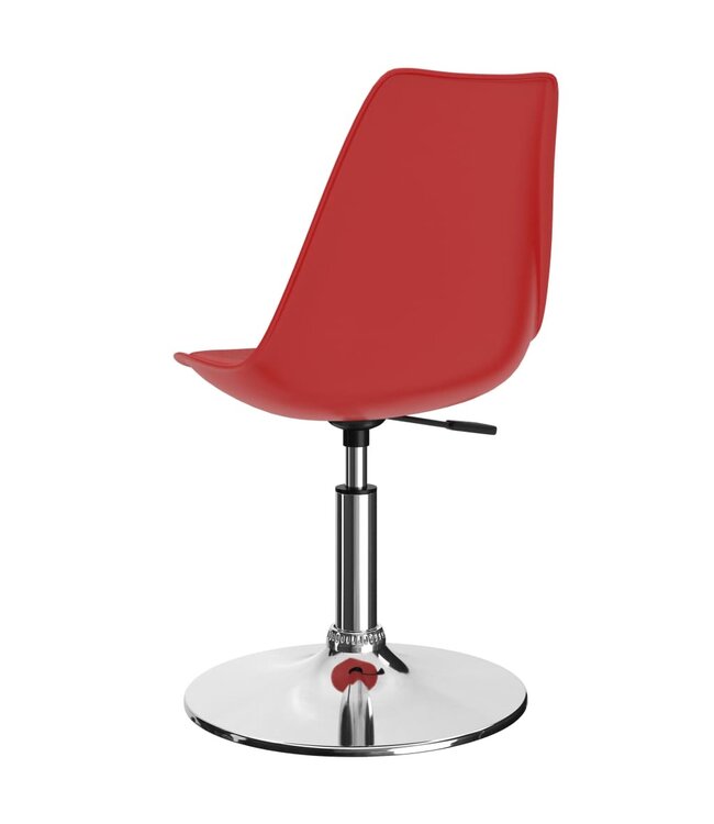 Eetkamerstoelen draaibaar 4 st kunstleer rood