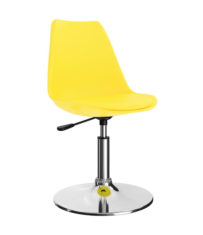 Eetkamerstoelen draaibaar 2 st kunstleer geel