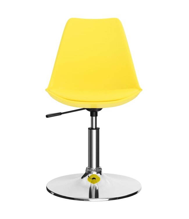 Eetkamerstoelen draaibaar 2 st kunstleer geel