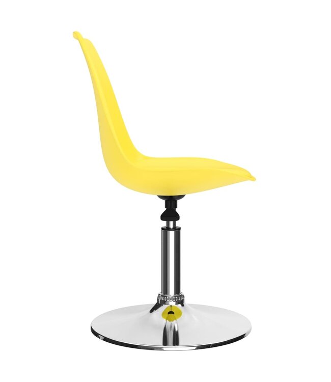 Eetkamerstoelen draaibaar 2 st kunstleer geel