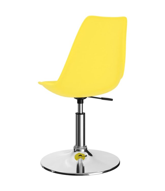 Eetkamerstoelen draaibaar 2 st kunstleer geel