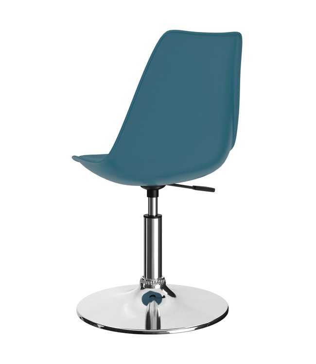 Eetkamerstoelen draaibaar 4 st kunstleer turquoise