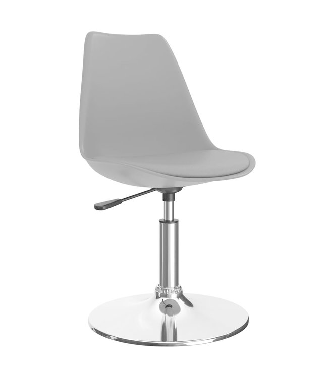 Eetkamerstoelen draaibaar 4 st kunstleer lichtgrijs