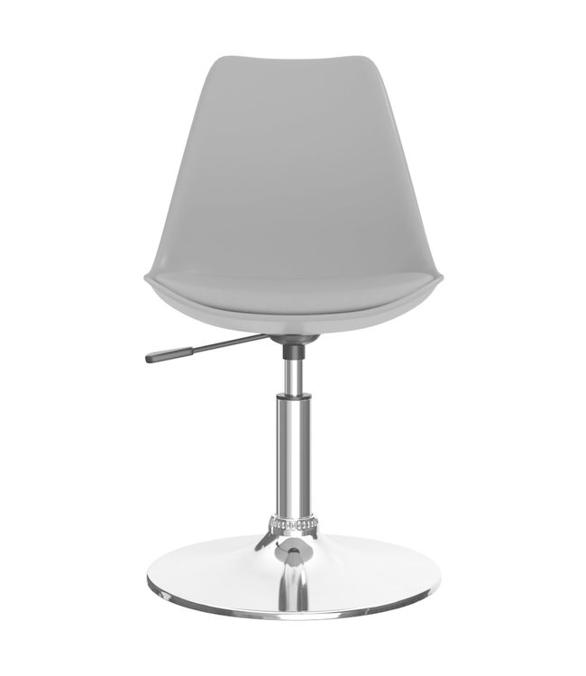 Eetkamerstoelen draaibaar 4 st kunstleer lichtgrijs