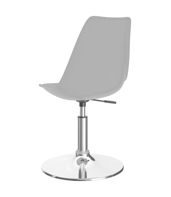 Eetkamerstoelen draaibaar 4 st kunstleer lichtgrijs