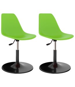 Eetkamerstoelen draaibaar 2 st PP groen