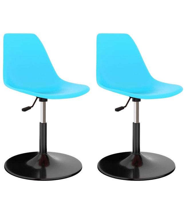 Eetkamerstoelen draaibaar 2 st PP blauw