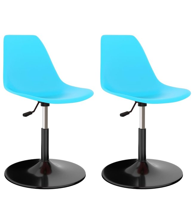 Eetkamerstoelen draaibaar 2 st PP blauw