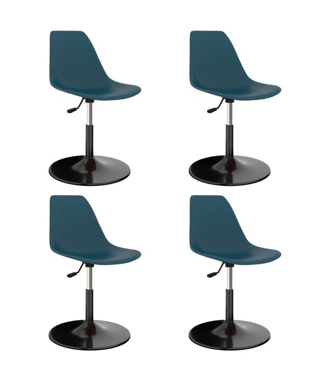 Eetkamerstoelen draaibaar 4 st PP turquoise