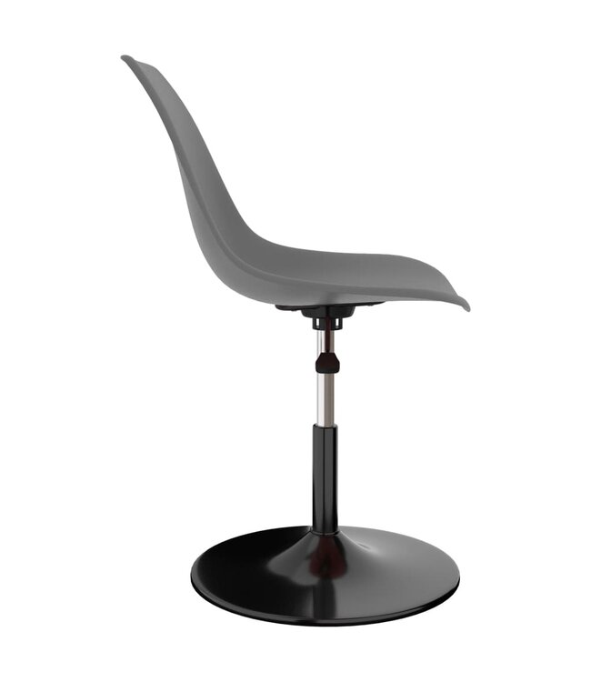 Eetkamerstoelen draaibaar 2 st PP lichtgrijs