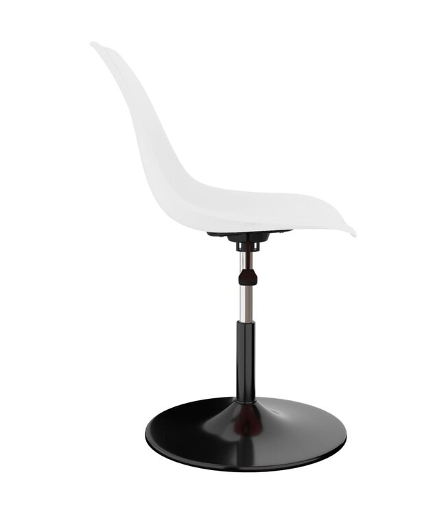 Eetkamerstoelen draaibaar 4 st PP wit