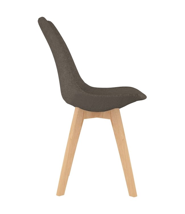 Eetkamerstoelen 4 st stof taupe
