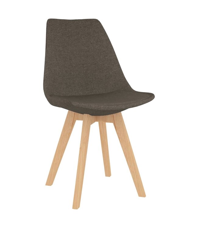 Eetkamerstoelen 2 st stof taupe