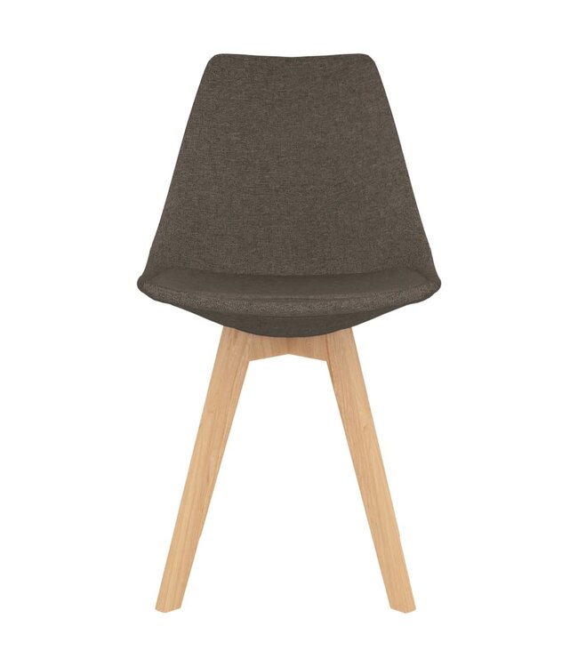Eetkamerstoelen 2 st stof taupe