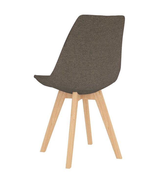 Eetkamerstoelen 2 st stof taupe
