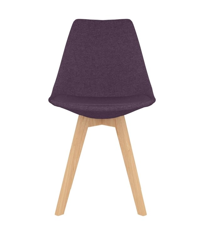 Eetkamerstoelen 4 st stof paars