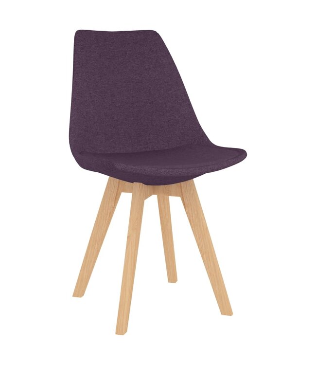 Eetkamerstoelen 2 st stof paars