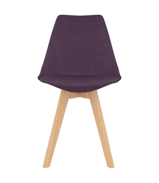 Eetkamerstoelen 2 st stof paars