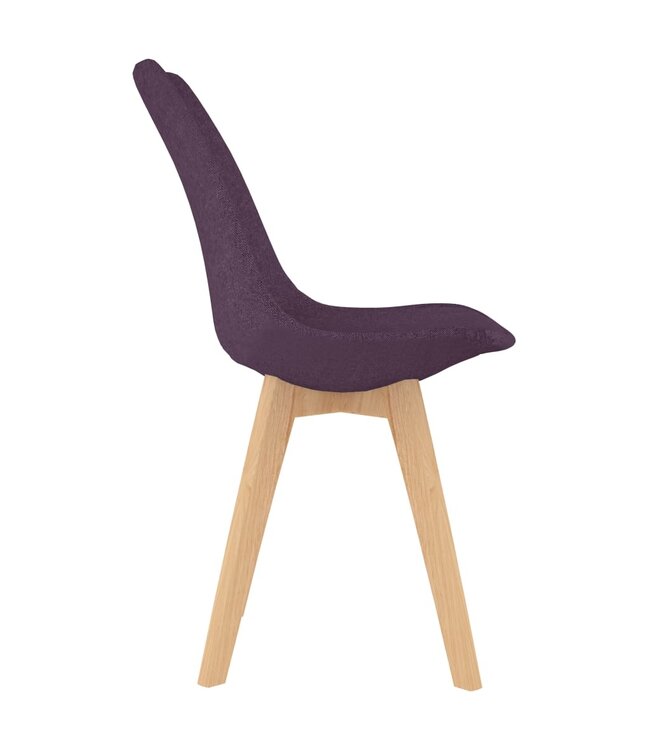 Eetkamerstoelen 2 st stof paars