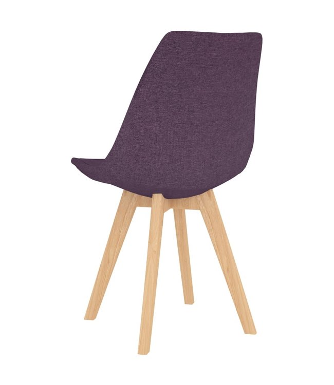 Eetkamerstoelen 2 st stof paars