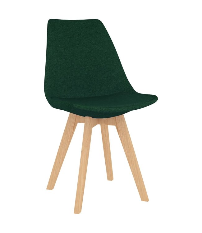 Eetkamerstoelen 4 st stof donkergroen
