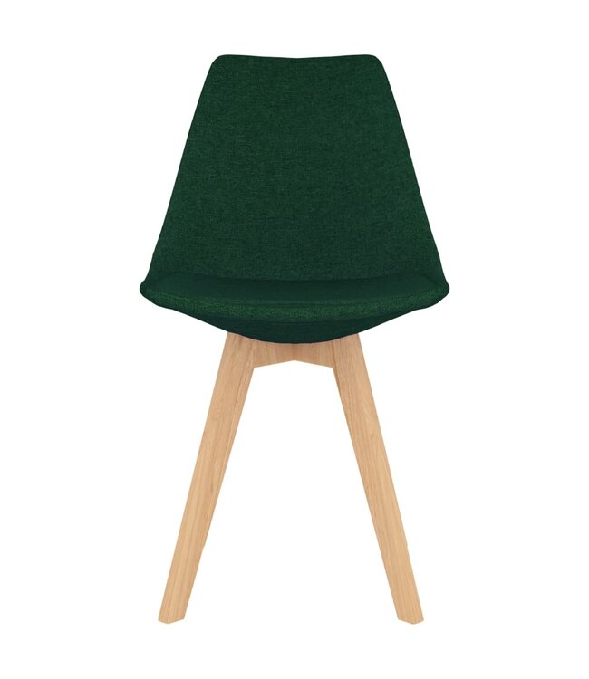 Eetkamerstoelen 4 st stof donkergroen