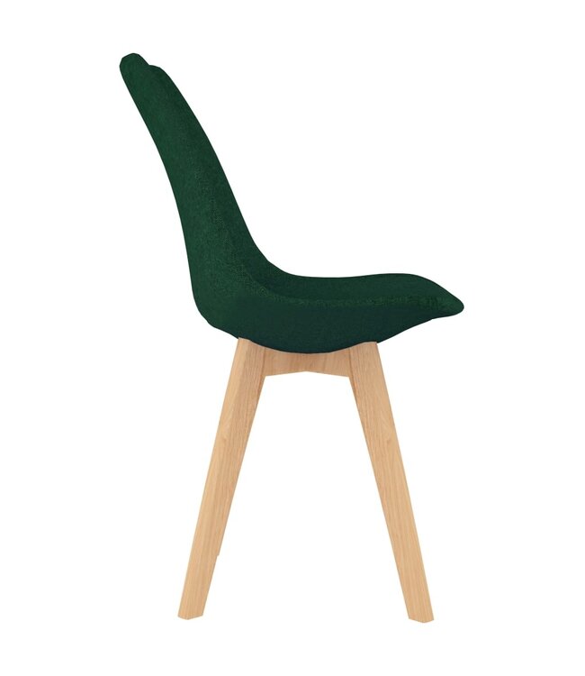 Eetkamerstoelen 4 st stof donkergroen