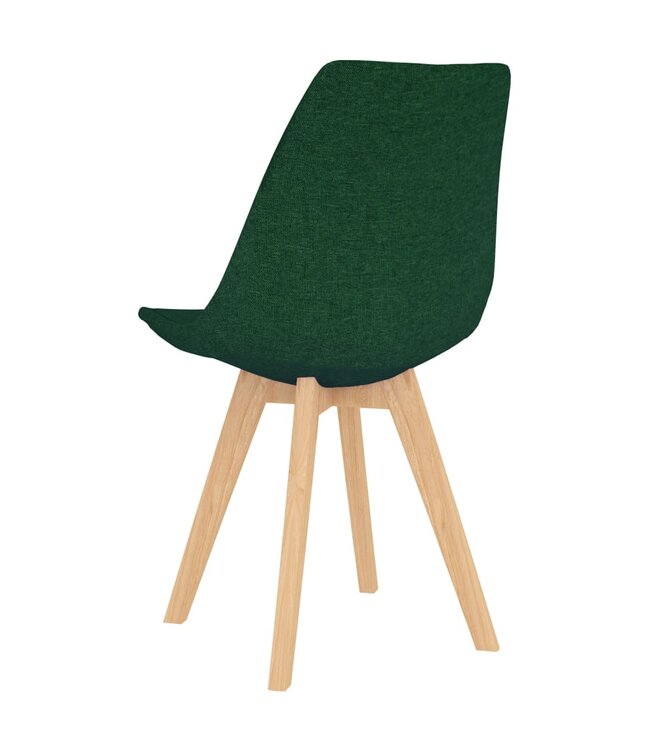 Eetkamerstoelen 4 st stof donkergroen