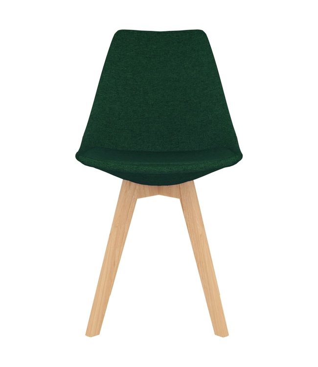 Eetkamerstoelen 2 st stof donkergroen
