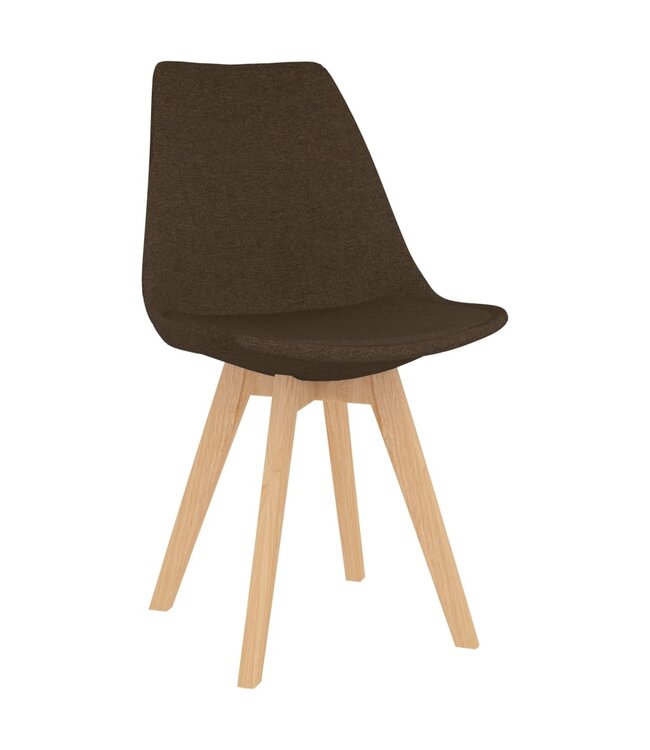 Eetkamerstoelen 2 st stof bruin