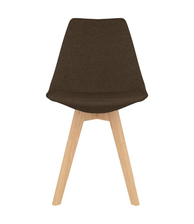 Eetkamerstoelen 2 st stof bruin