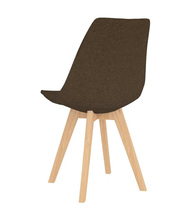Eetkamerstoelen 2 st stof bruin