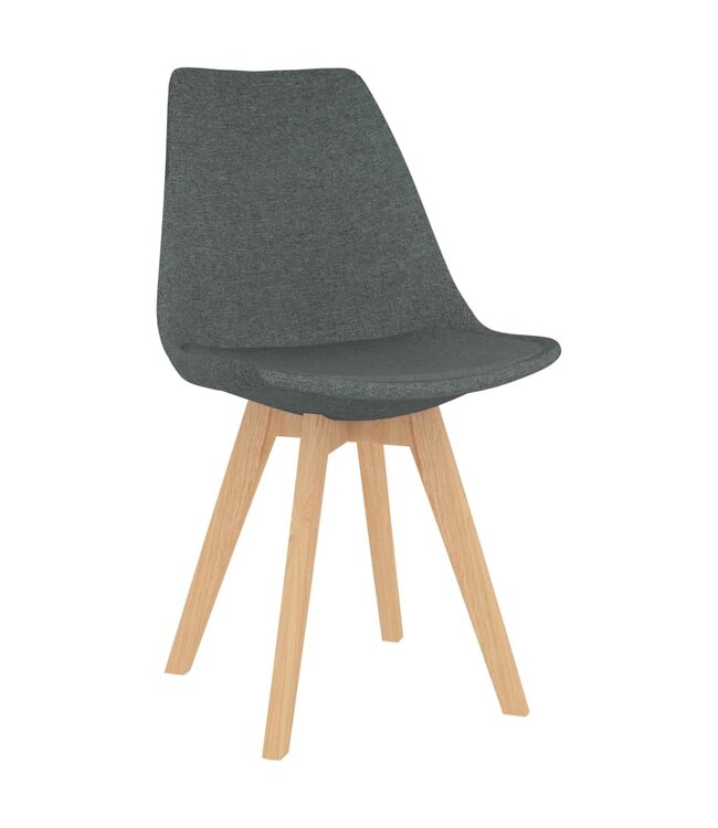 Eetkamerstoelen 4 st stof lichtgrijs